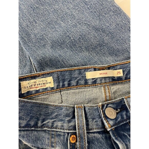 Levi's Wedgie Jeans Blue Womens Size 25 - Picture 9 of 11